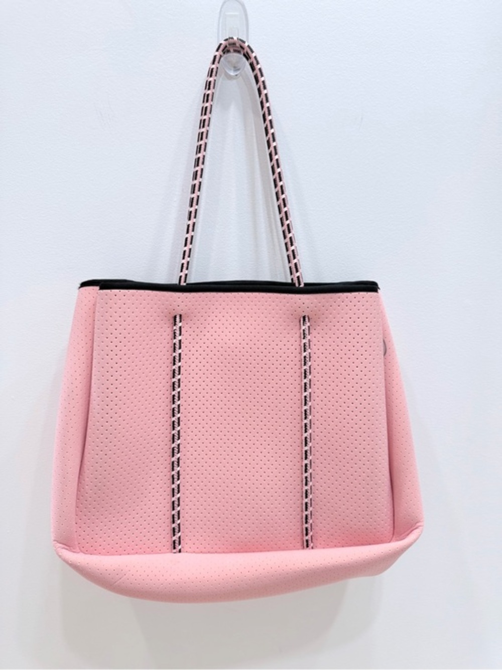 Annabel Ingall Pink Perforated Neoprene Tote Bag / Beach Bag / Carryall